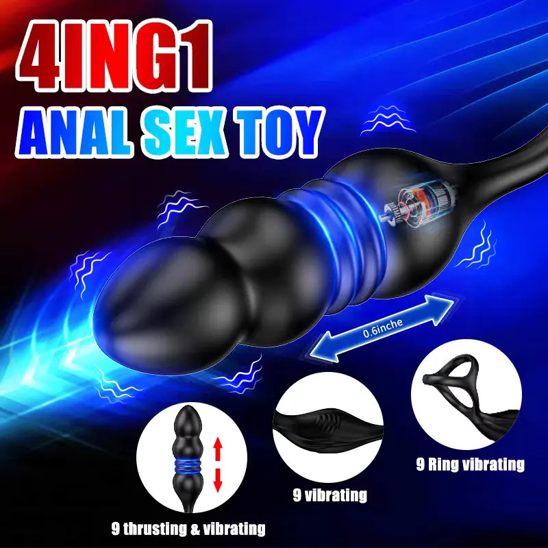 PM6: Wearable Prostate Massager with 9 Thrusting & Vibrating