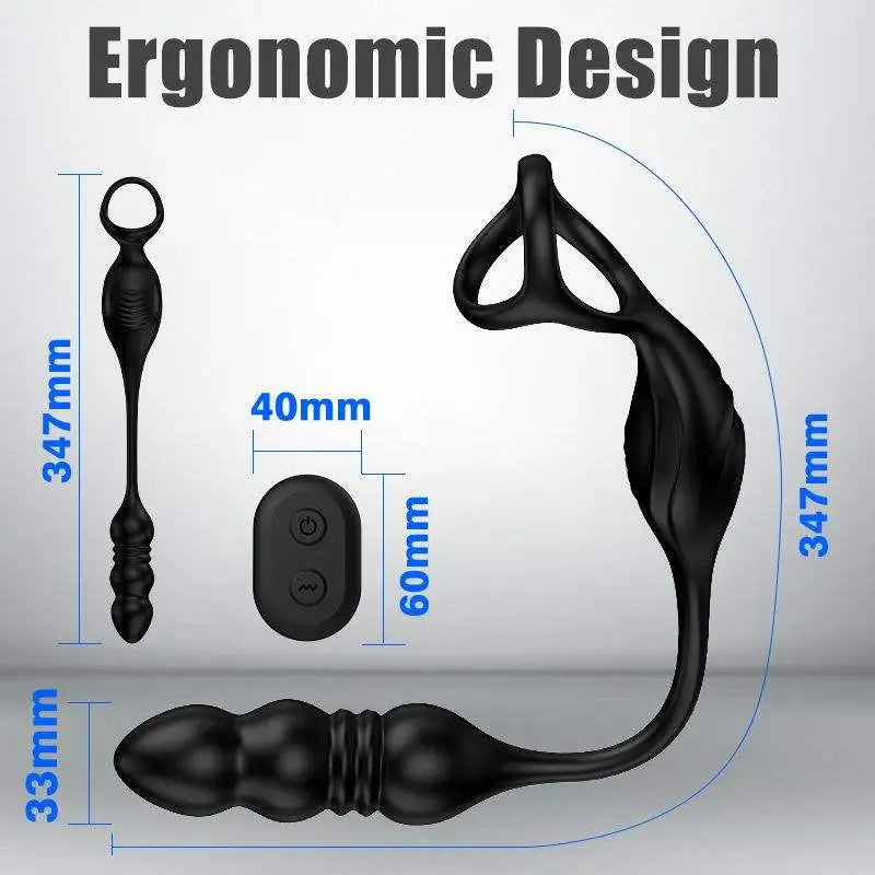 PM6: Wearable Prostate Massager with 9 Thrusting & Vibrating