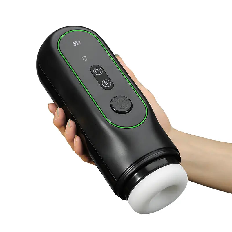 XS14: 6 In 1 Thrusting Vibrating Heating Voice Cock Suck Machine