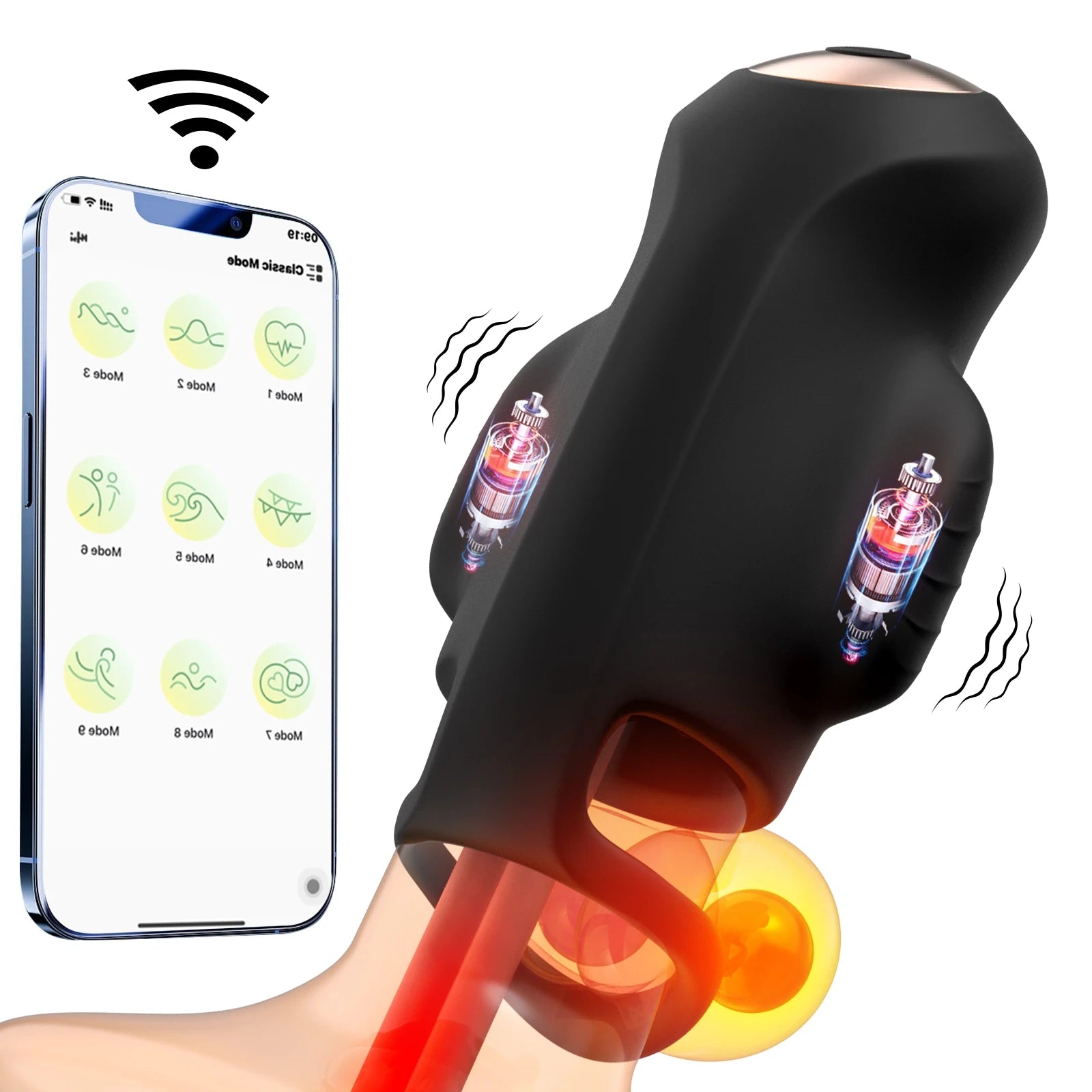 XG4: App Control Dual Motor Penis Trainer Ring with 9-frequency Pulse Mode