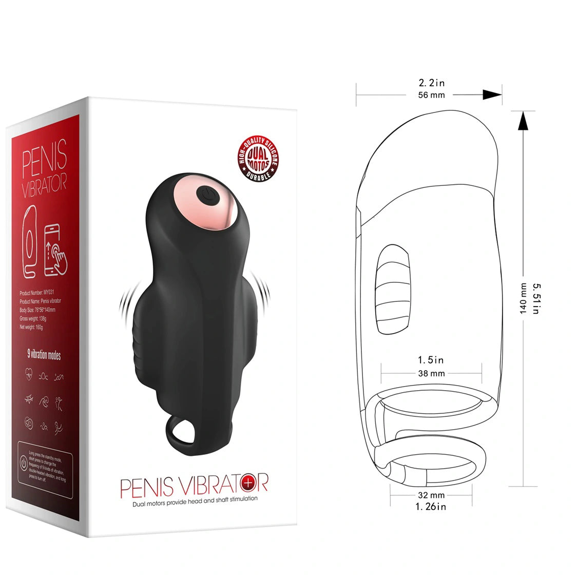XG4: App Control Dual Motor Penis Trainer Ring with 9-frequency Pulse Mode
