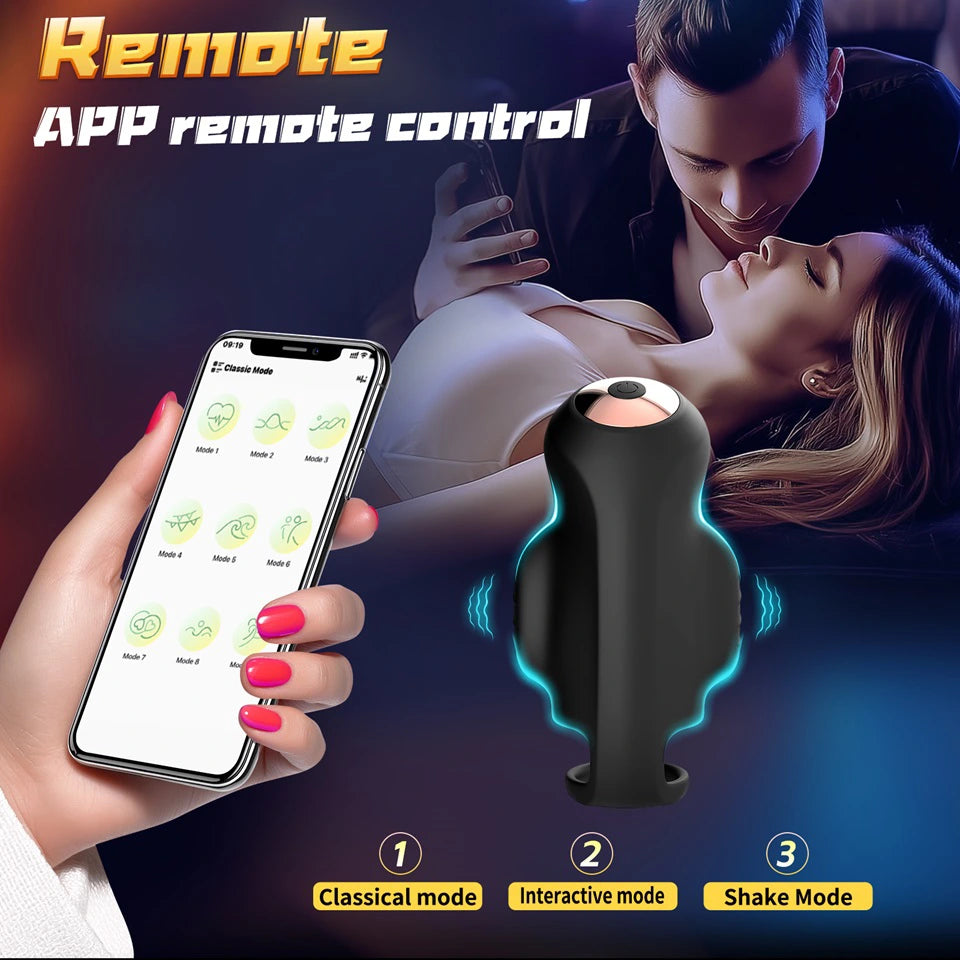 XG4: App Control Dual Motor Penis Trainer Ring with 9-frequency Pulse Mode
