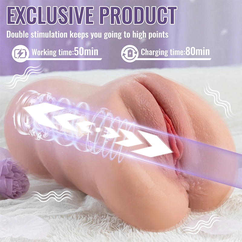 Ellie: 3.39LB Electric Pocket Pussy with Thrusting & Vibrating Functions
