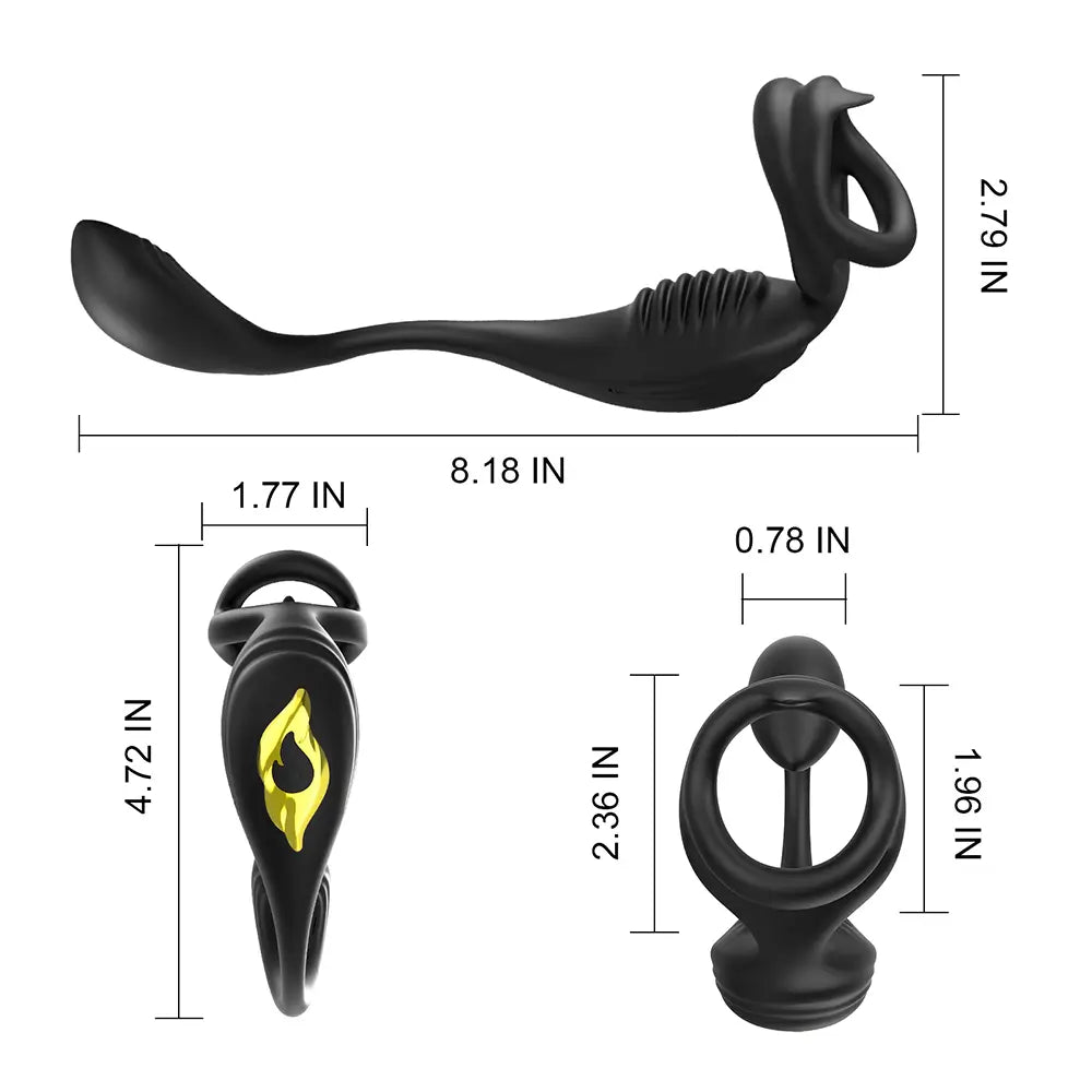 PM5: Electric Prostate Massager for Penis, Testicle & Perineum Stimulation