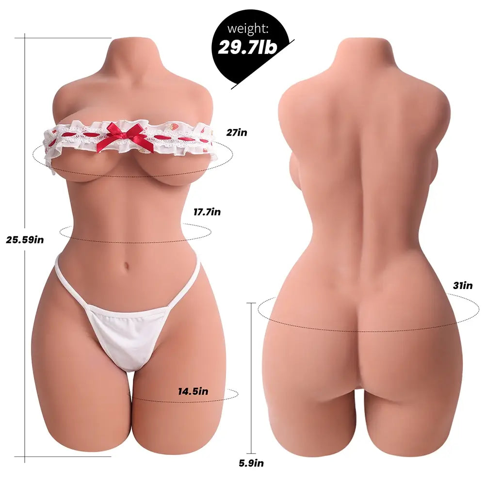 Adna: 29.76LB Realistic Brown Skin Female Torso Sex Doll