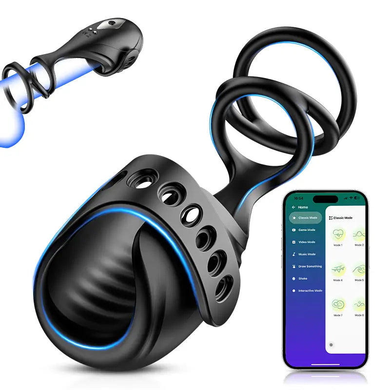 XG5: App Control 3 In 1 Masturbator Trainer Penis Ring