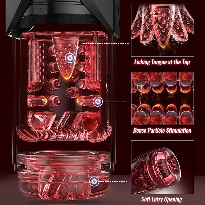 XT20 Pro: App-Control Hands Free Blowjob Masturbator with Thrusting Rotating Sucking Licking Modes