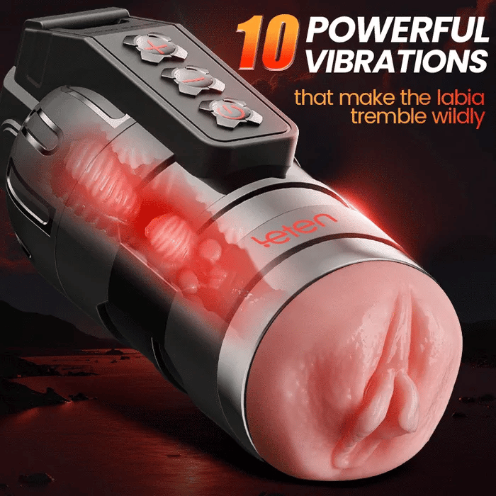 Leten Powerful Blasting: 10 Vibrating Male Masturbator APP Control