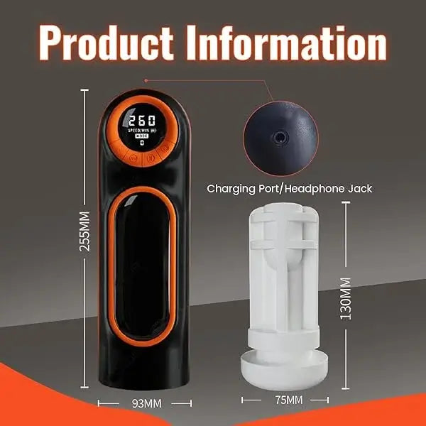 Product information and specifications for male masturbator