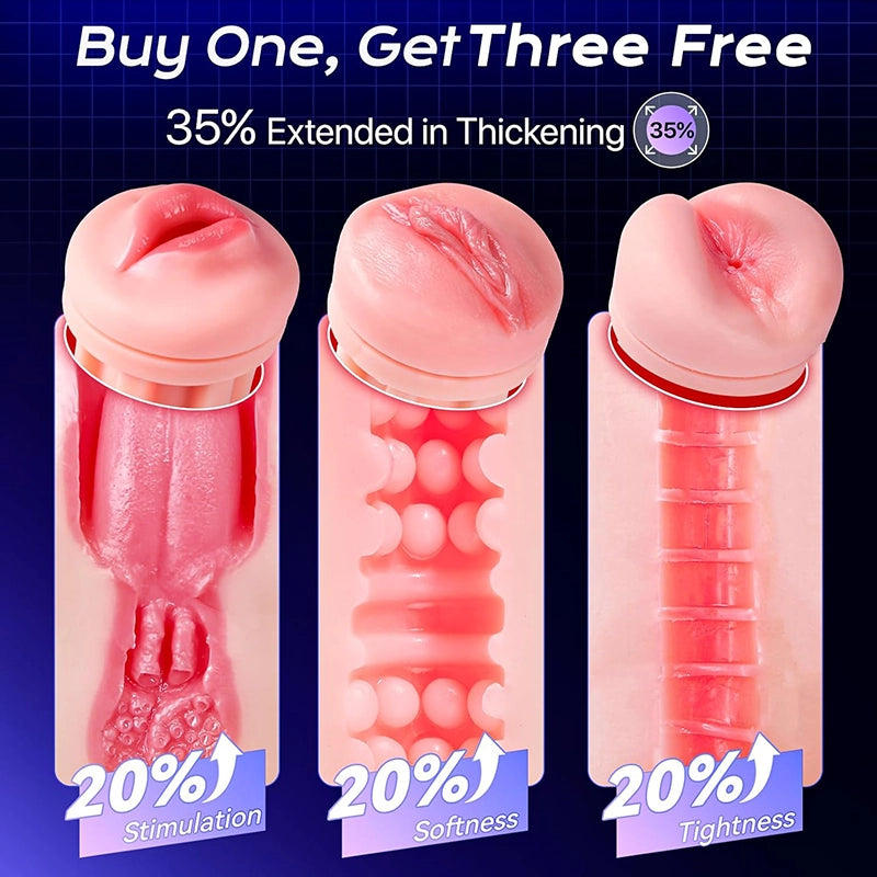 XV11: APP Control Men Masturbator with 9 Sucking & Vibrating 3 Sleeves