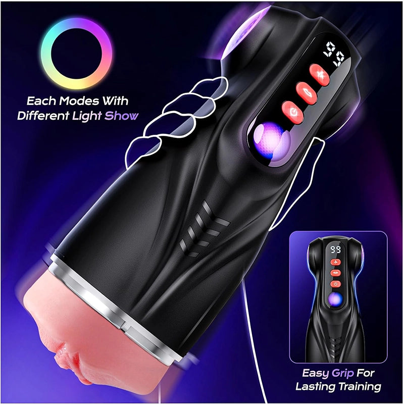 XV11: APP Control Men Masturbator with 9 Sucking & Vibrating 3 Sleeves
