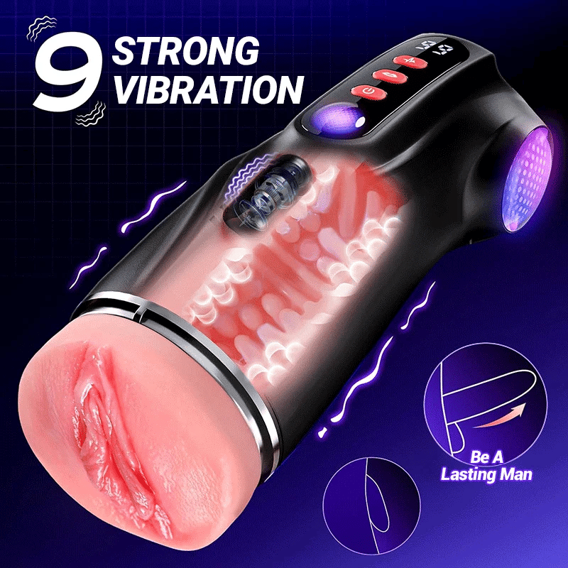 XV11: APP Control Men Masturbator with 9 Sucking & Vibrating 3 Sleeves