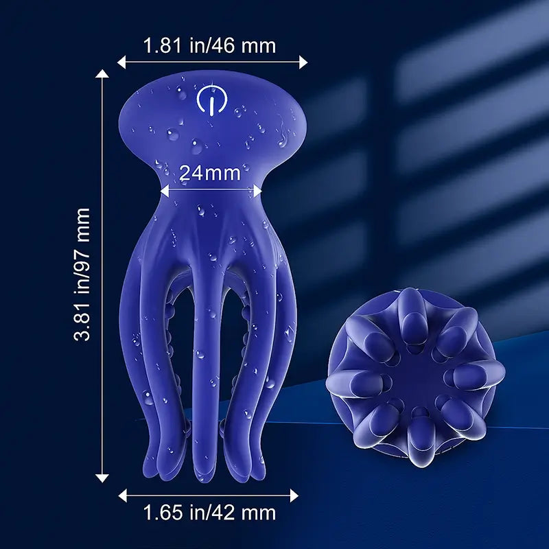 XG16: Octopus Tentacle Penis Glans Trainer with 10 Vibration Modes