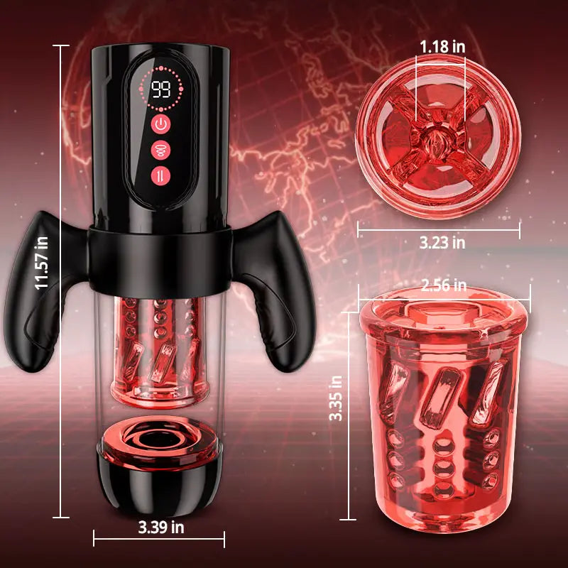 XS5: Best Blowjob Masturbator with Handle 9 Thrusting & Rotating 9 Suction