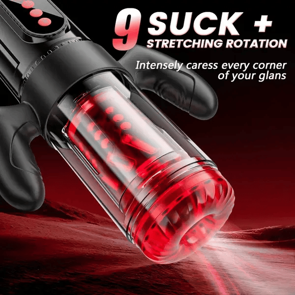 XS5: Best Blowjob Masturbator with Handle 9 Thrusting & Rotating 9 Suction