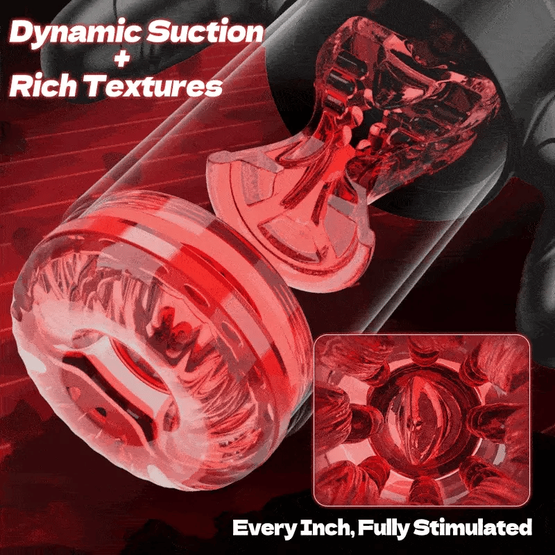 XS5: Best Blowjob Masturbator with Handle 9 Thrusting & Rotating 9 Suction