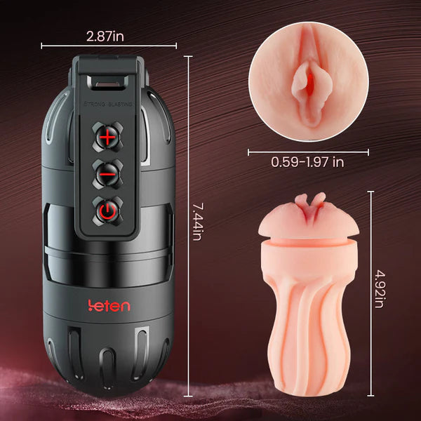 Leten Powerful Blasting: 10 Vibrating Male Masturbator APP Control