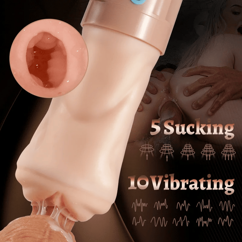 XV7: Realistic 10 Vibrating 5 Sucking Pocket Pussy