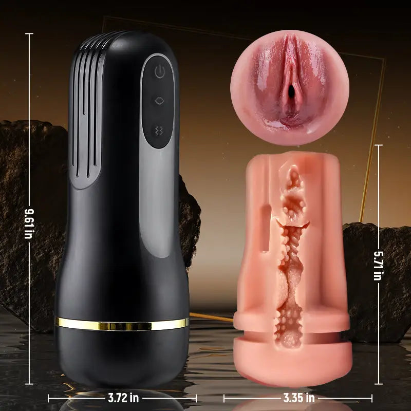 XV6: Realistic Vibrating Pocket Pussy Masturbator with 10 Vibration Modes