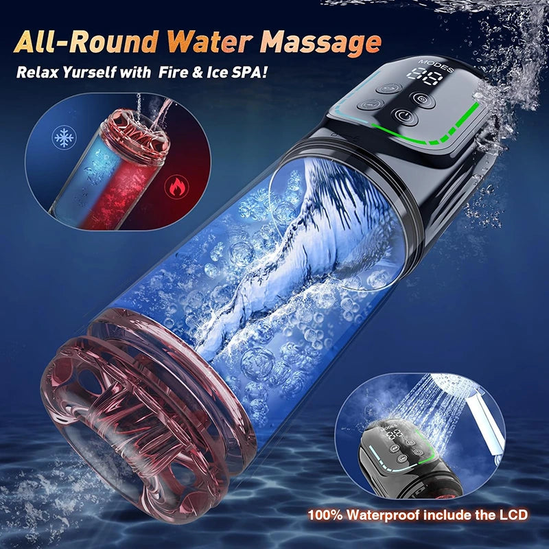 XR4 Pro: App-Control Waterproof Thrusting Rotating Sucking Vibrating Licking Blowjob Masturbator