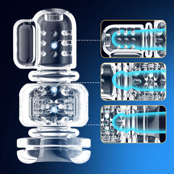 XT2: Wearable Hands Free Male Stroker with 9 Thrusting & Vibrating Modes