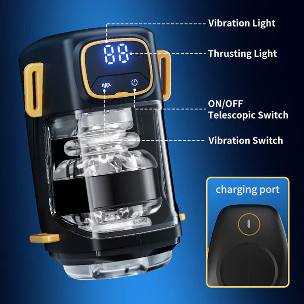 XT2: Wearable Hands Free Male Stroker with 9 Thrusting & Vibrating Modes