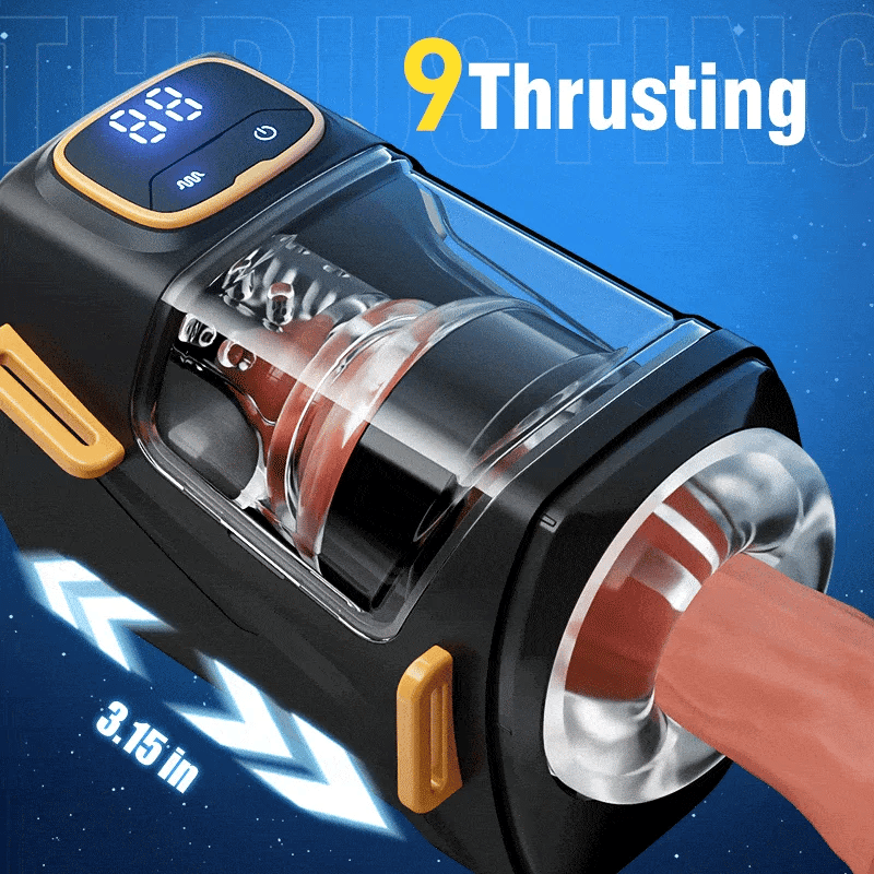 XT2: Wearable Hands Free Male Stroker with 9 Thrusting & Vibrating Modes