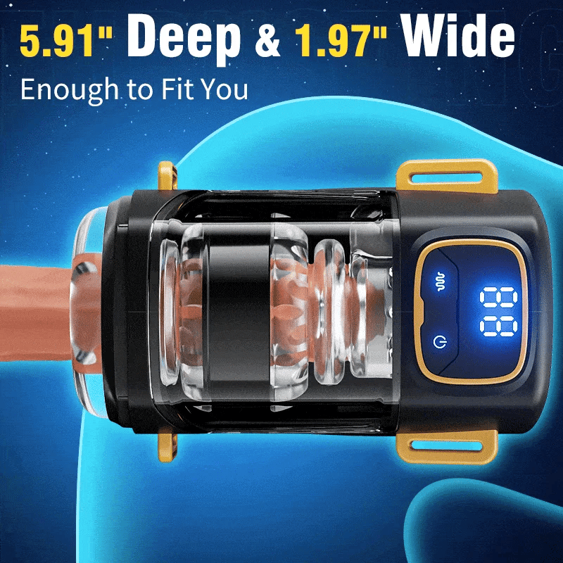 XT2: Wearable Hands Free Male Stroker with 9 Thrusting & Vibrating Modes